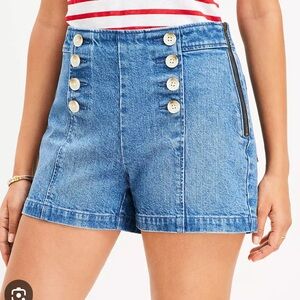 Ann Taylor Loft High Rise Denim Sailor Shorts